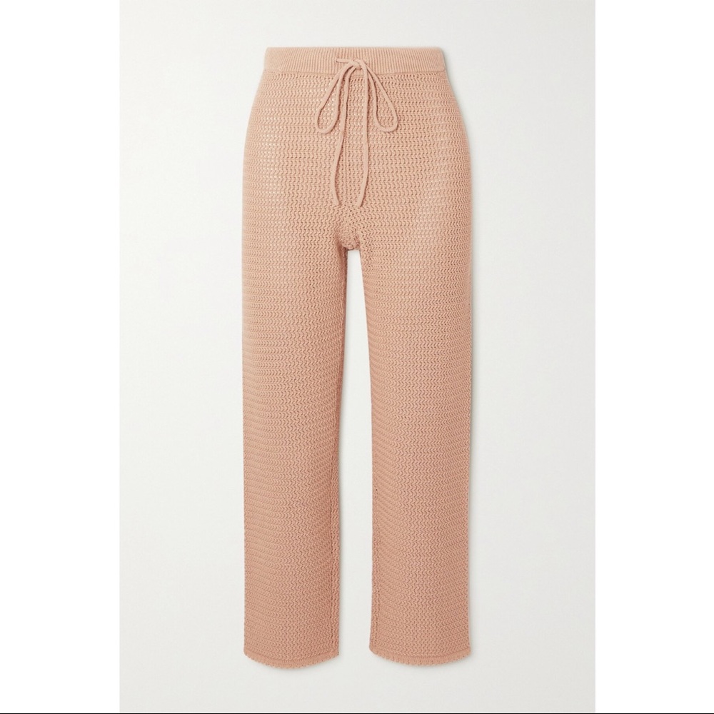 Reformation Beige Knit Cropped Pants - Picture 2 of 10